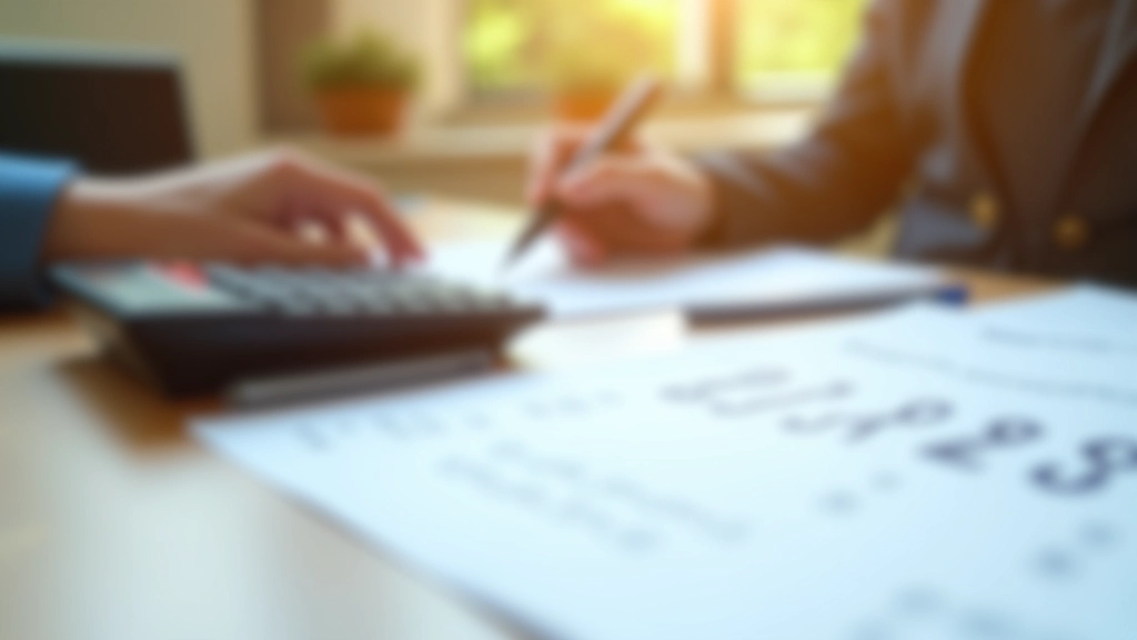 Taschenrechner und Dokumente auf einem Schreibtisch, Nebenkosten-Abrechnung wird überprüft