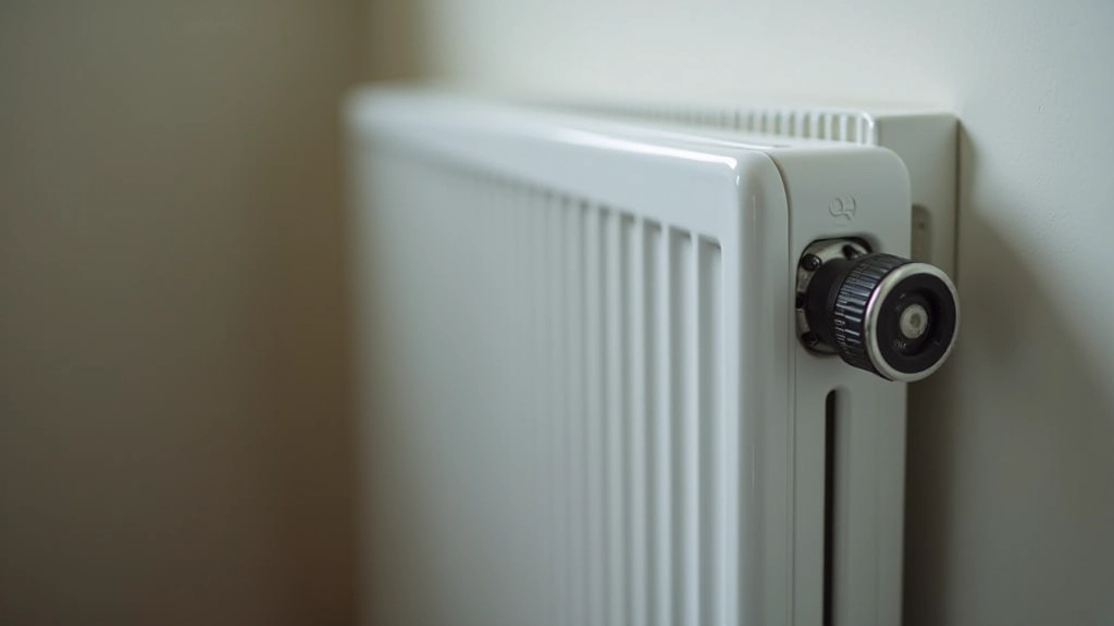 Heizkörper mit analogen Messgeräten für Wärmeverbrauch und Kostenaufteilung