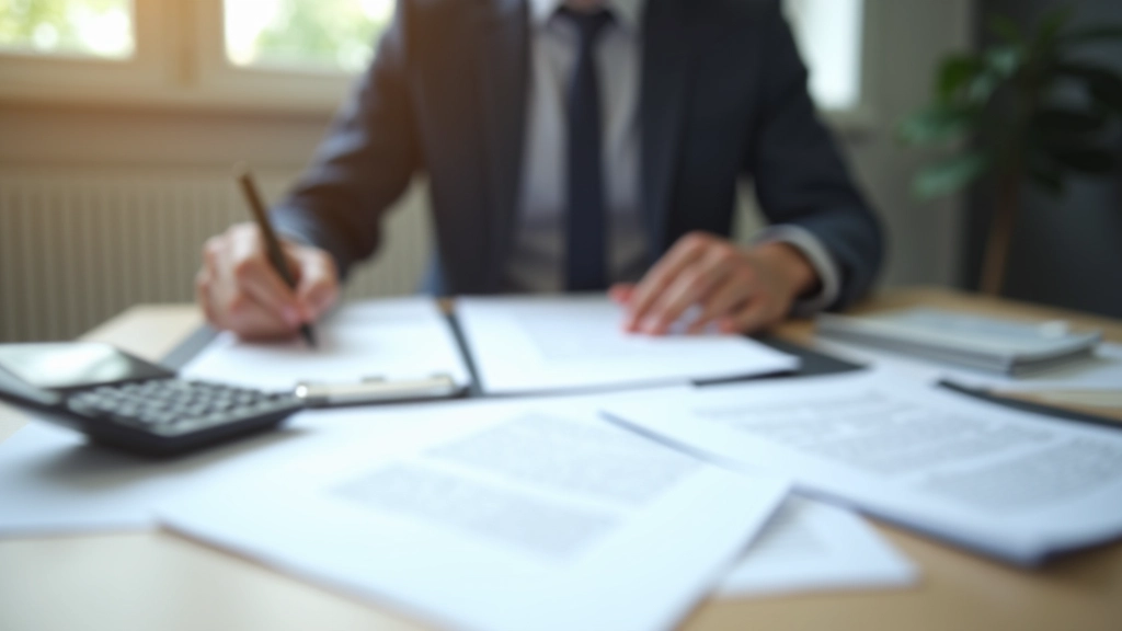 Büro mit Nebenkostendokumenten und Abrechnungsunterlagen